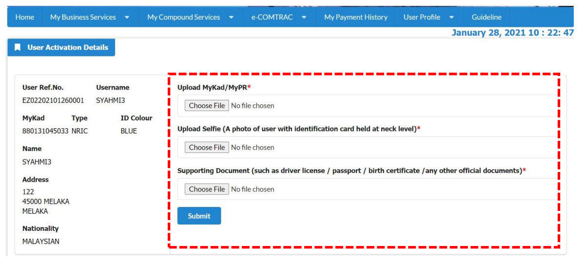 upload mykad ezbiz